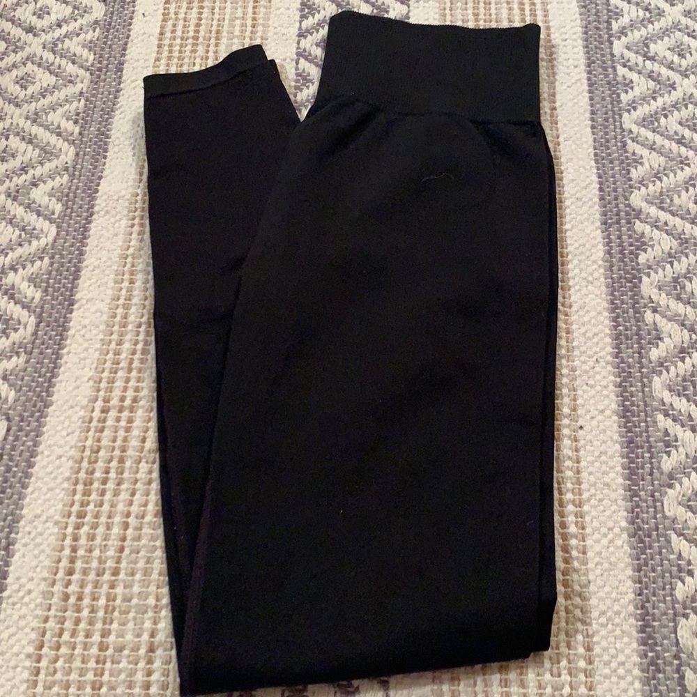 Pink Black Leggings size Small